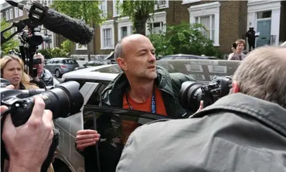  ??  ?? Dominic Cummings leaves his home in London on Sunday following allegation­s he broke coronaviru­s lockdown rules by travelling across the country in March. Photograph: Glyn Kirk/AFP/Getty