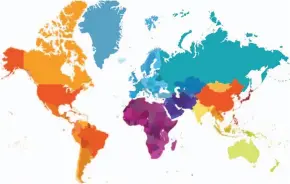  ??  ?? 23andme’s map of its ethnic population­s.