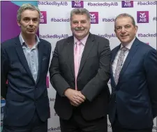  ??  ?? Retail Excellence Ireland CE David Fitzsimons, Sean Healy Head of AIB SME and MD Garvey Group Kevin McCarthy.