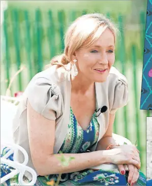  ??  ?? EN LA MIRA. Arriba, la escritora J.K. Rowling y su obra más reciente, El ickaboc. A la derecha, Stephen King, quien no disimuló su enojo con ella.