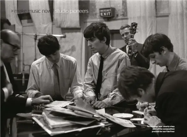  ??  ?? Technology was clearly a key part of the compositio­n process for our Fab Four