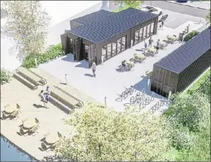  ?? Picture: OSG Architectu­re ?? The cycling cafe site is not far from the village’s railway station; right, bosses say the facility will offer cyclists and walkers great views of the River Stour while they rest and have some coffee and cake