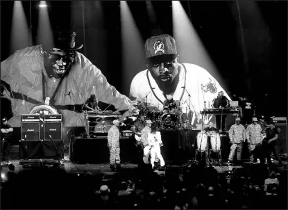  ?? DANNY MOLOSHOK / INVISION / AP FILE (2013) ?? Chuck D, Flavor Flav and Professor Griff of Public Enemy perform at the Rock and Roll Hall of Fame Induction Ceremony on April 13, 2013, at the Nokia Theatre in Los Angeles.