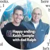  ??  ?? Happy ending: Keith Semple with dad Ralph