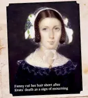  ??  ?? Fanny cut her hair short after Keats’ death as a sign of mourning