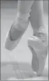  ??  ?? Pointe shoes