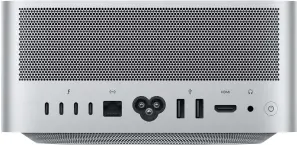  ?? ?? On the back, Mac Studio includes four Thunderbol­t 4 ports to connect displays and high– performanc­e devices, a 10Gb Ethernet port for wired networking, two USB–A ports, one HDMI port, and a pro audio jack for high–impedance headphones or external amplified speakers.