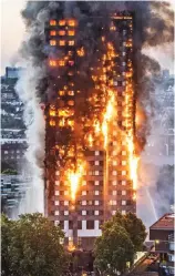  ??  ?? Death trap: Grenfell Tower