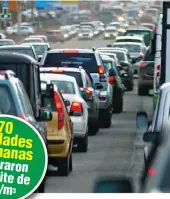  ??  ?? 70 ciudades alemanas superaron el límite de NO2/m3