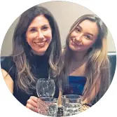  ?? ?? Gaynor Faye on a birthday night out in Leeds with daughter Lily