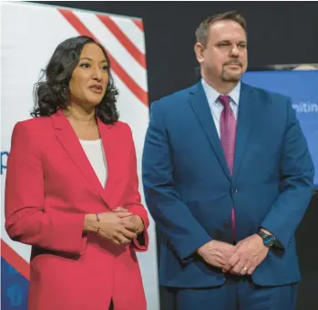  ?? COMMONWEAL­TH MEDIA SERVICES ?? Pennsylvan­ia’s top election officials, Leigh M. Chapman and Jonathan Marks, recently attended a statewide risk-limiting audit of the 2022 midterms.