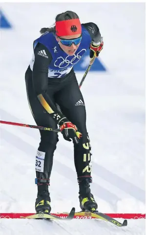  ?? FOTO: DPA ?? Katharina Hennig, hier bei den Olympische­n Spielen im Februar.