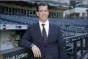  ?? FRANK FRANKLIN II - THE ASSOCIATED PRESS ?? New York Mets new general manager Brodie Van Wagenen poses at CitiField Tuesday, Oct. 30, 2018, in New York.