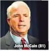  ??  ?? John McCain (81)