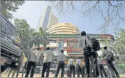  ?? REUTERS ?? The Sensex ended 1.40% higher at 60,138.46, while the Nifty rose 258 points or 1.46% to close at 17,929.65.