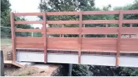  ??  ?? New bridge at Stackstead­s Riverside Park