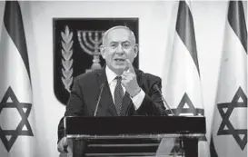  ?? YONATHAN SINDEL/POOL PHOTO 2020 ?? Israeli Prime Minister Benjamin Netanyahu, whose nickname is “King Bibi,” told a TV station this week that he fears“for the destiny of the nation.”
