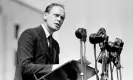  ?? Chicago. Photograph: AP ?? Charles Lindbergh speaks at a mass meeting in