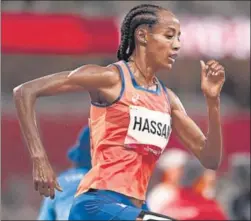  ?? AFP ?? Sifan Hassan on her way to the 5,000m gold at the Tokyo Olympics on August 2.