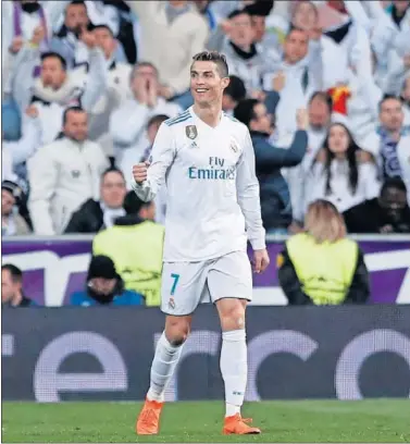  ??  ?? BUEN PROMEDIO. Cristiano está firmando un curso brillante: lleva 28 goles en 31 partidos jugados.