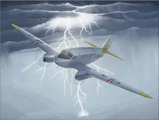  ?? S. BEILLIARD ?? 4 août 1941 : l’orage surprend le “Goéland” F-AOMR.