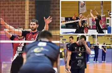  ?? (Photos PQR) ?? Les Cannois ont maîtrisé leur sujet à partir du second set, au grand désarroi cambrésien.