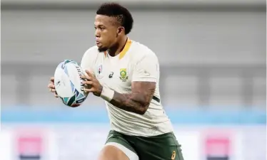  ??  ?? SPRINGBOK flyhalf Elton Jantjies during the recent Rugby World Cup in Japan. |