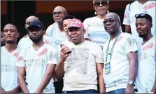  ?? ?? Managing Director and CEO of Ultimum Limited, Austin Ufomba (centre) with other Razzl staff and dealers during their sponsored trip to the AFCON 2023 in Abidjan, Cote d'Ivoire... recently