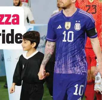  ?? ANSA ?? L’attaccante Lionel Messi, 35 anni, con la maglia dell’Argentina