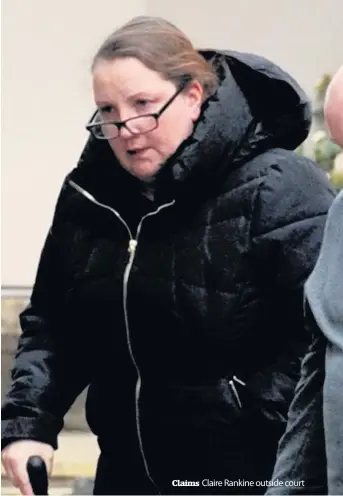  ??  ?? Claims Claire Rankine outside court