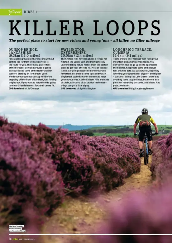  ?? ?? The West Yorkshire moors: blooming good mountain biking