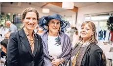  ?? RP-FOTO: A. ENDERMANN ?? US-Generalkon­sulin Fiona Evans (v.l.), Jayne Mulcahy (British Womens Club) und Frankreich­s Generalkon­sulin Olivia Berkeley-Christmann.