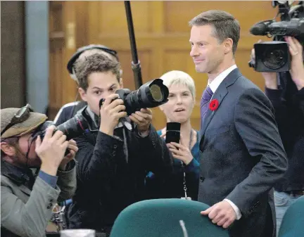  ?? ADRIAN WYLD/THE CANADIAN PRESS FILES ?? Nigel Wright, former chief of staff for Stephen Harper, is expected to make an appearance in an Ottawa courtroom on Wednesday as suspended senator Mike Duffy stands trial on charges of fraud, breach of trust, and bribery.
