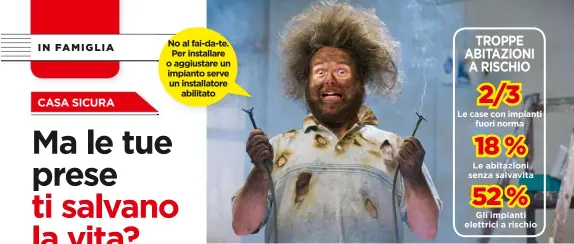  ??  ?? No al fai-da-te. Per installare o aggiustare un impianto serve un installato­re abilitato