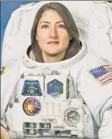  ??  ?? Her fourth spacewalk. CHRISTINA KOCH