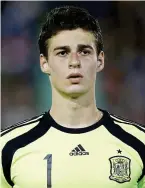  ?? REX ?? Fresh-faced: Kepa turns out for Spain Under 21s in 2014