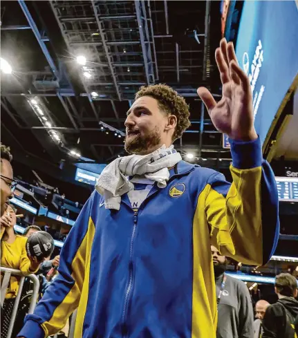  ?? Carlos Avila Gonzalez/The Chronicle ?? Warriors star Klay Thompson says this season has been one in which he’s grappled with his own “mortality as an athlete.”