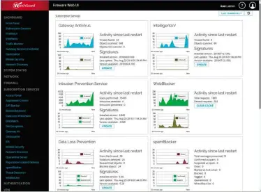  ??  ?? BELOW WatchGuard provides a wealth of security measures, including the new AIbased AV scanner