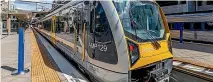  ?? ?? Auckland’s fleet of electric trains entered service in 2014.