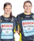  ?? FOTO: SASCHA KLAHN/DHB ?? Die beiden Tettnanger­innen Maike Merz (links) und Tanja Schilha pfeifen neuerdings in der Handball-Bundesliga der Männer.