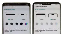  ??  ?? Mit oder ohne Notch? Beim LG G7 hat man die Wahl: In den Einstellun­gen lassen sich die Flächen links und rechts neben der
Einkerbung schwarz oder auch bunt einfärben.
