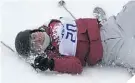  ??  ?? JAVIER SORIANO/AFP/GETTY IMAGES
HARD LANDING Yuki Tsubota broke her jaw in the slopestyle final.