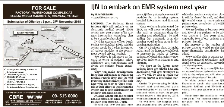 Ijn To Embark On Emr System Next Year Pressreader