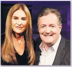  ??  ?? FASCINATIN­G Caitlyn Jenner and Piers