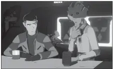  ?? Lucasfilm ?? Kaz and Neeku are two of the characters on Disney Channel’s Star Wars: Resistance. The series is an option for fans waiting for the December release of
Star Wars: The Rise of Skywalker.