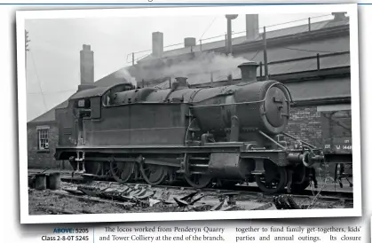  ??  ?? ABOVE: 5205 Class 2-8-0T 5245
on shed pilot duty at Aberdare around 1957.