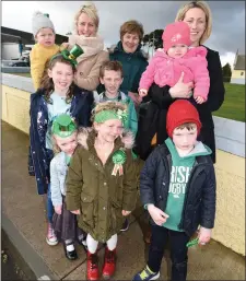  ??  ?? Members of the extended O’Sullivan family enjoyed St Patrick’s Day in Ballydaly