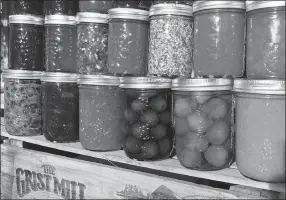  ?? Special to Okanagan Weekend ?? Some of the preserves available through the new Pantry Share program offered by The Grist Mill and Gardens at Keremeos.