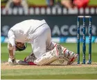  ??  ?? Bangladesh captain and wicketkeep­er Mushfiqur Rahim has been ruled out of the second test against the Black Caps with a fractured thumb.