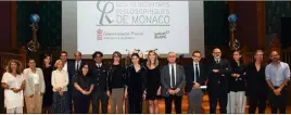  ?? (Photo Manuel Vitali ) ?? « Les Rencontres philosophi­ques de Monaco », présidées par Charlotte Casiraghi se sont terminées avec la remise des prix à un auteur, un éditeur et un lycéen.
